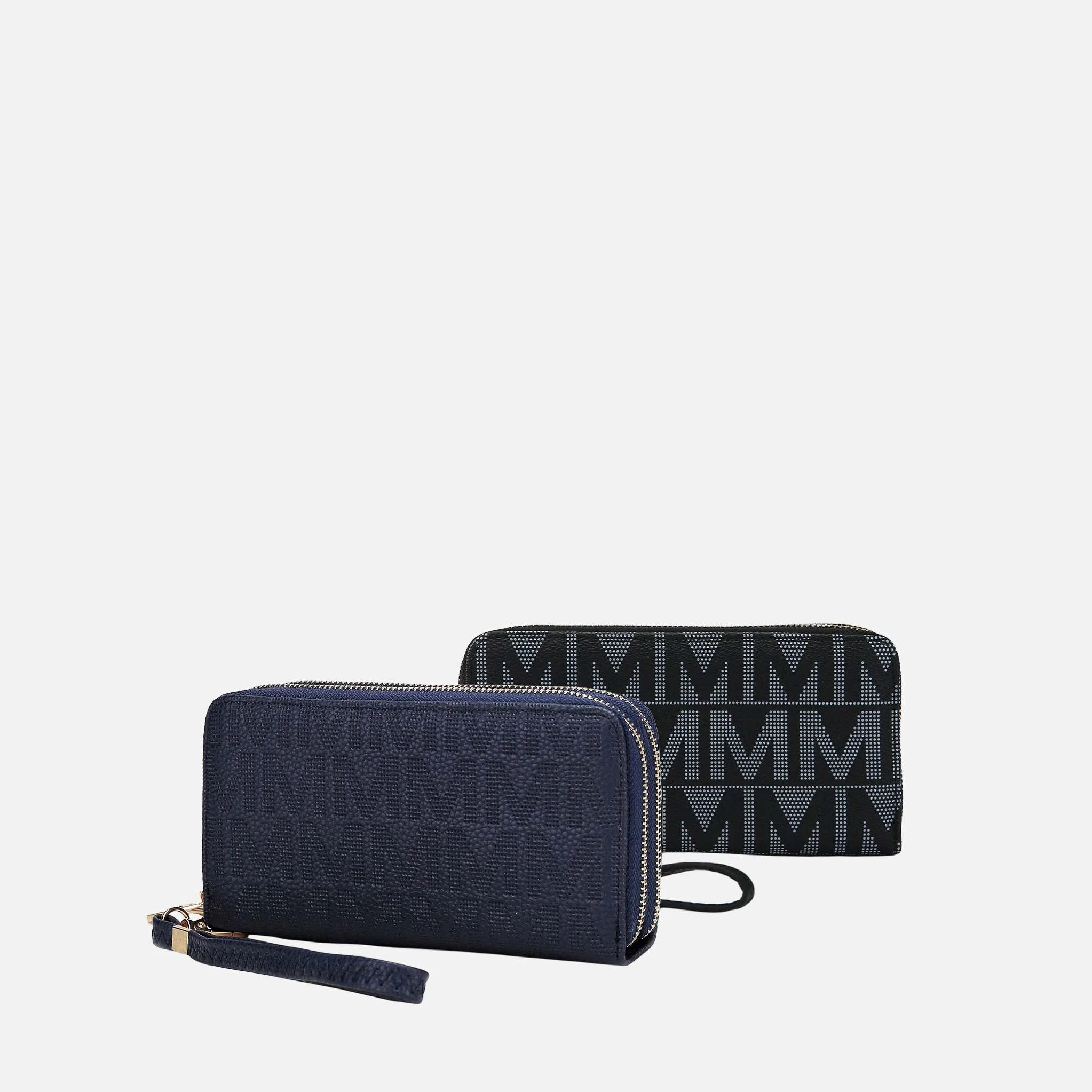 Excellent MKF Collection by Mia K. - Kathe Embossed M Signature Wallet Wristlet Safe