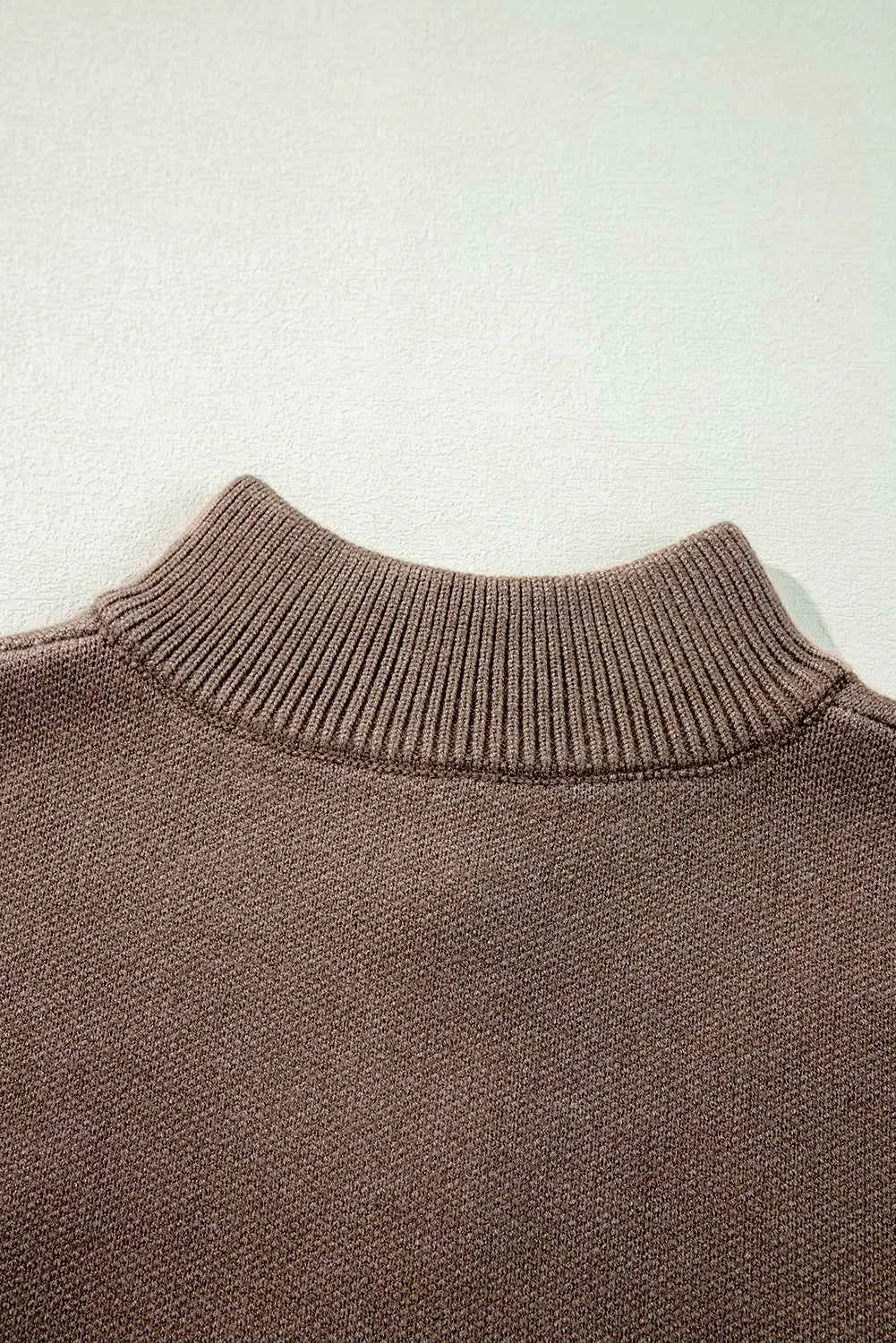 Fine Threaded Pear Eleanor Half Zipper Stand Sweater Responsible