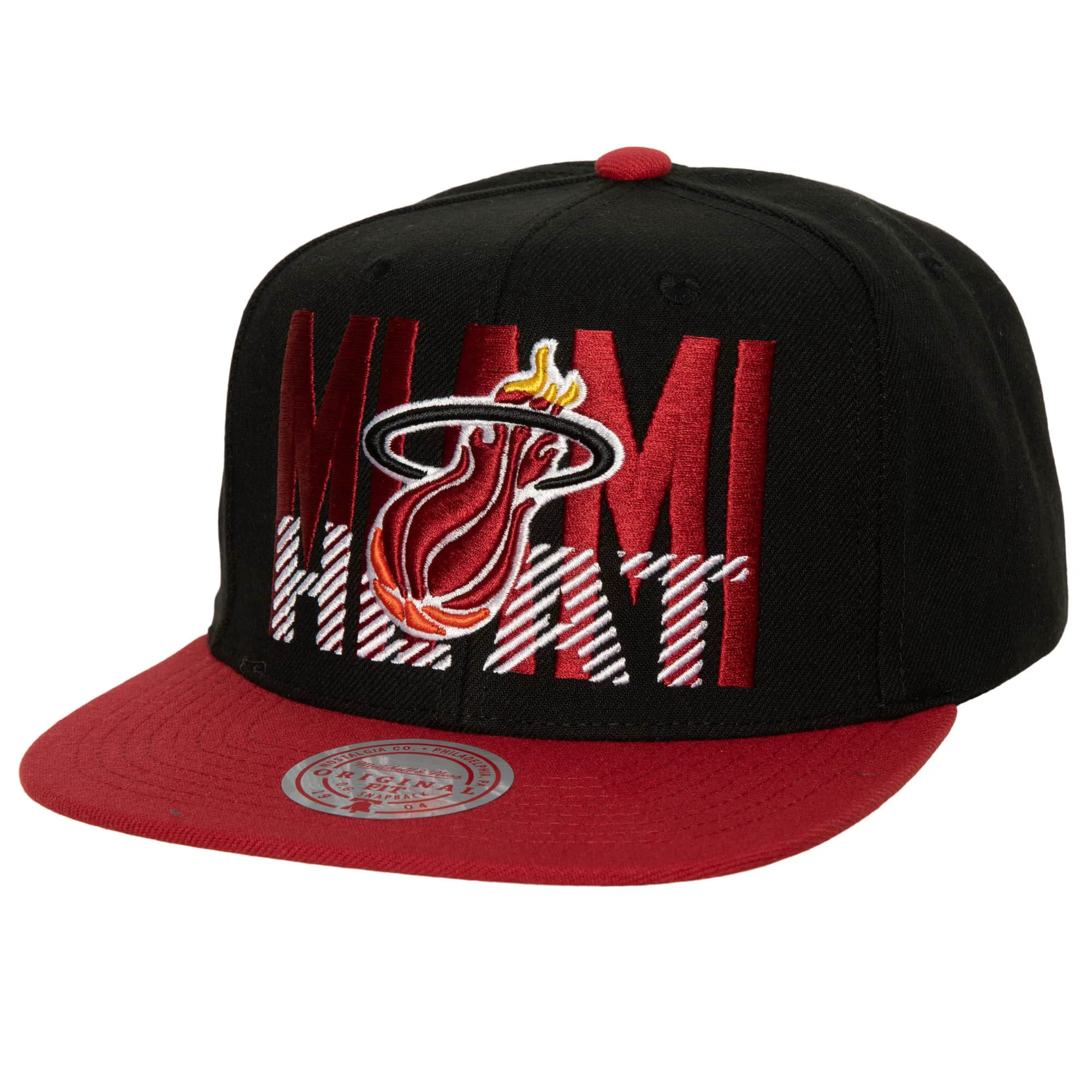 Eco-Friendly Mitchell Ness Men's NBA Cross Check Snapback Hwc Heat Trusted