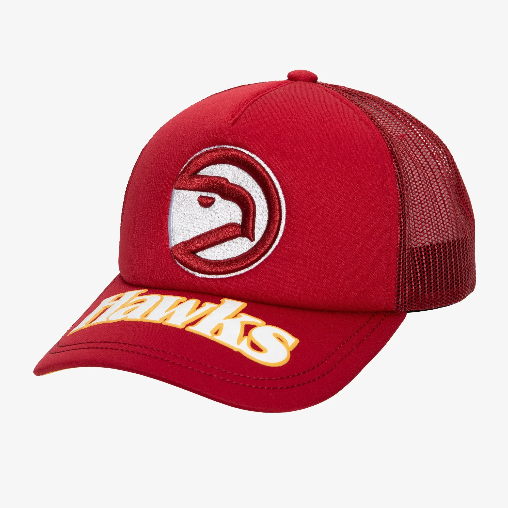 Relaxed Mitchell Ness Men's NBA Puff The Trucker Hwc Hawks Hats Versatile