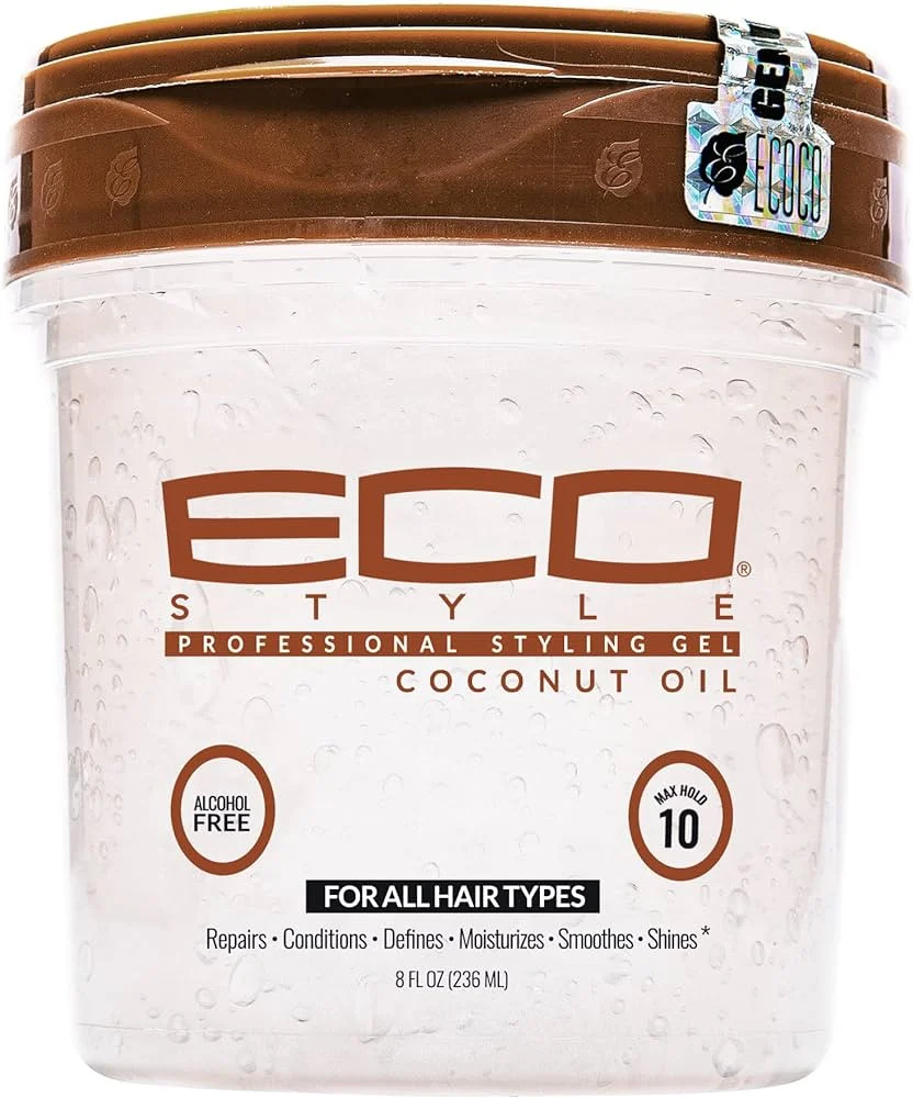 Genuine Eco Style Coconut Oil Hair Styling Gel Max Hold 8 Oz Optimized
