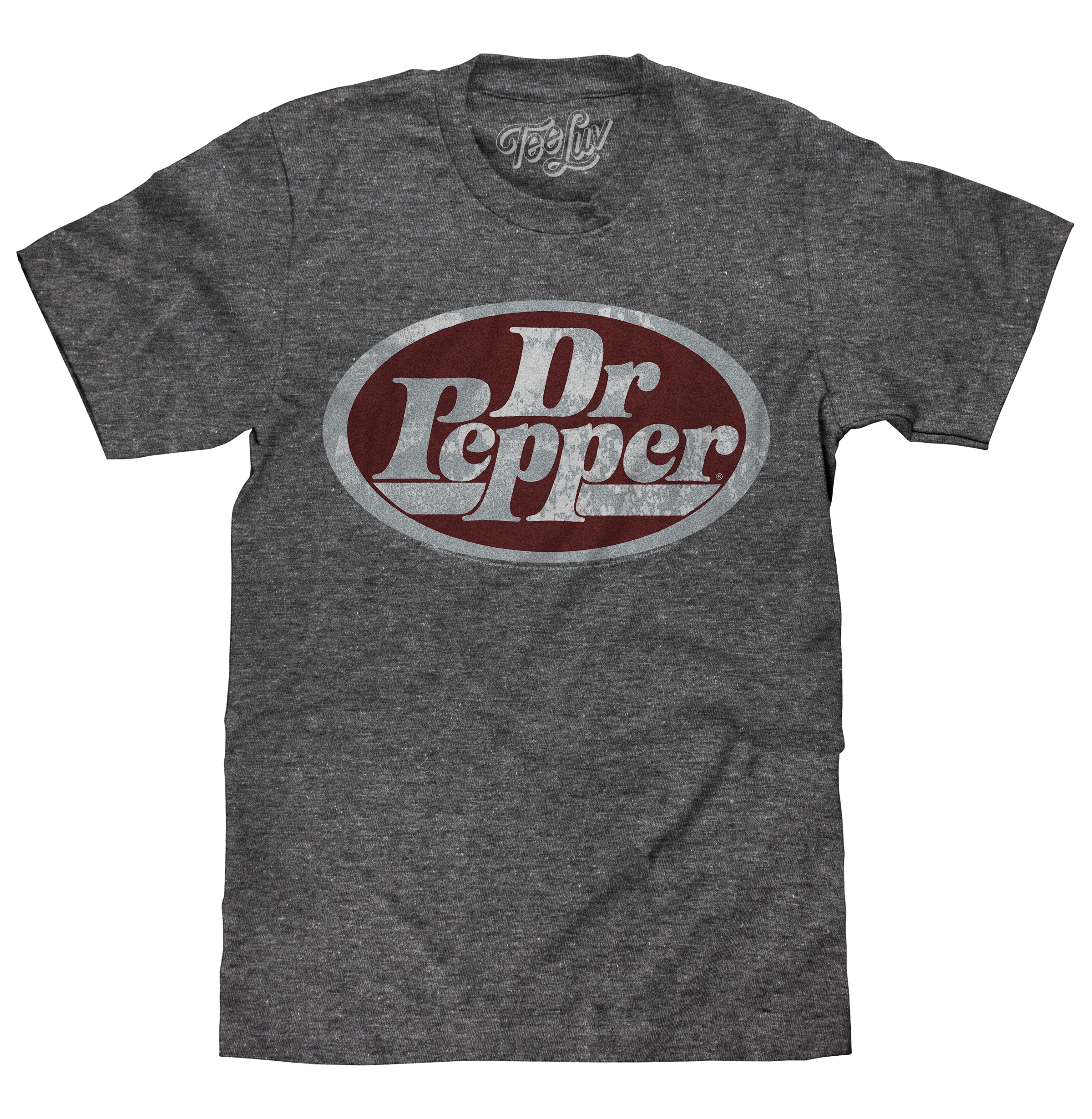 Premium Dr Pepper Oval Logo T-Shirt - Gray Optimized