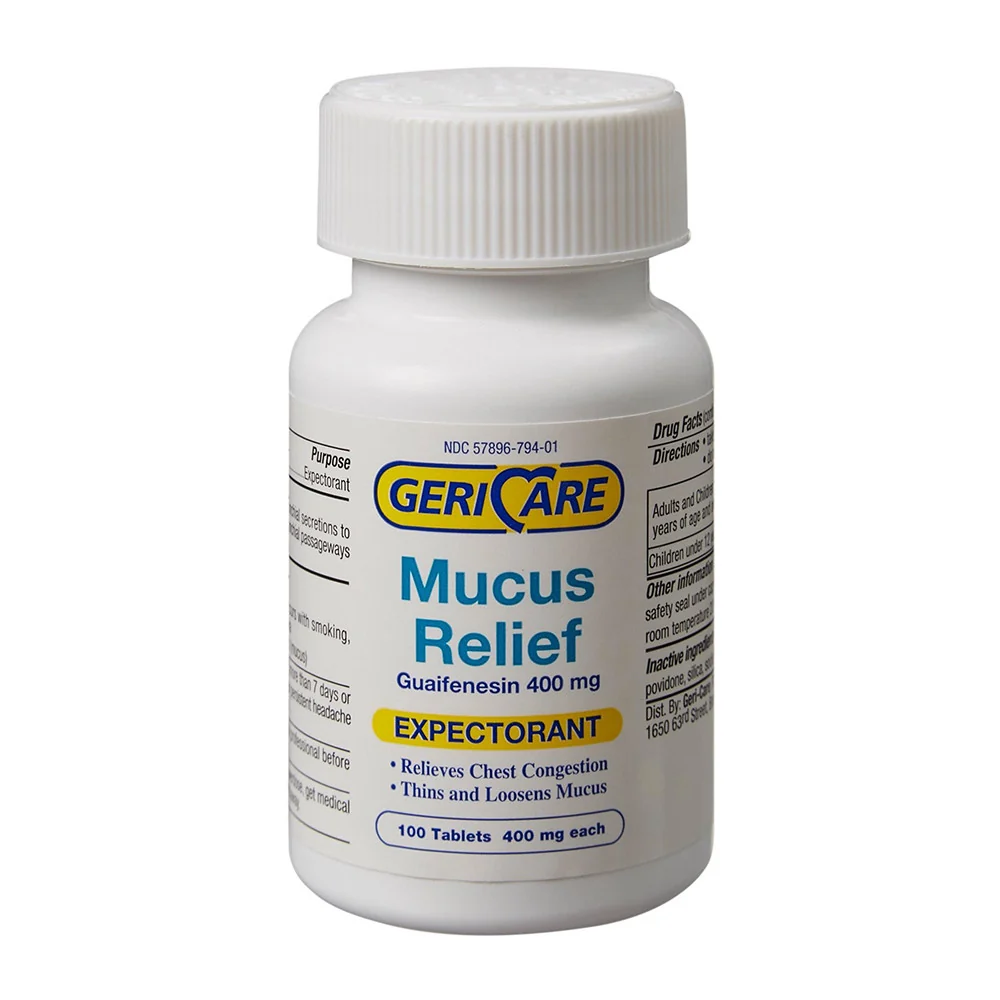 High-Quality Geri Care Mucus Relief Expectorant Cold And Cough 400 Mg Tablets 100 Ea Authentic