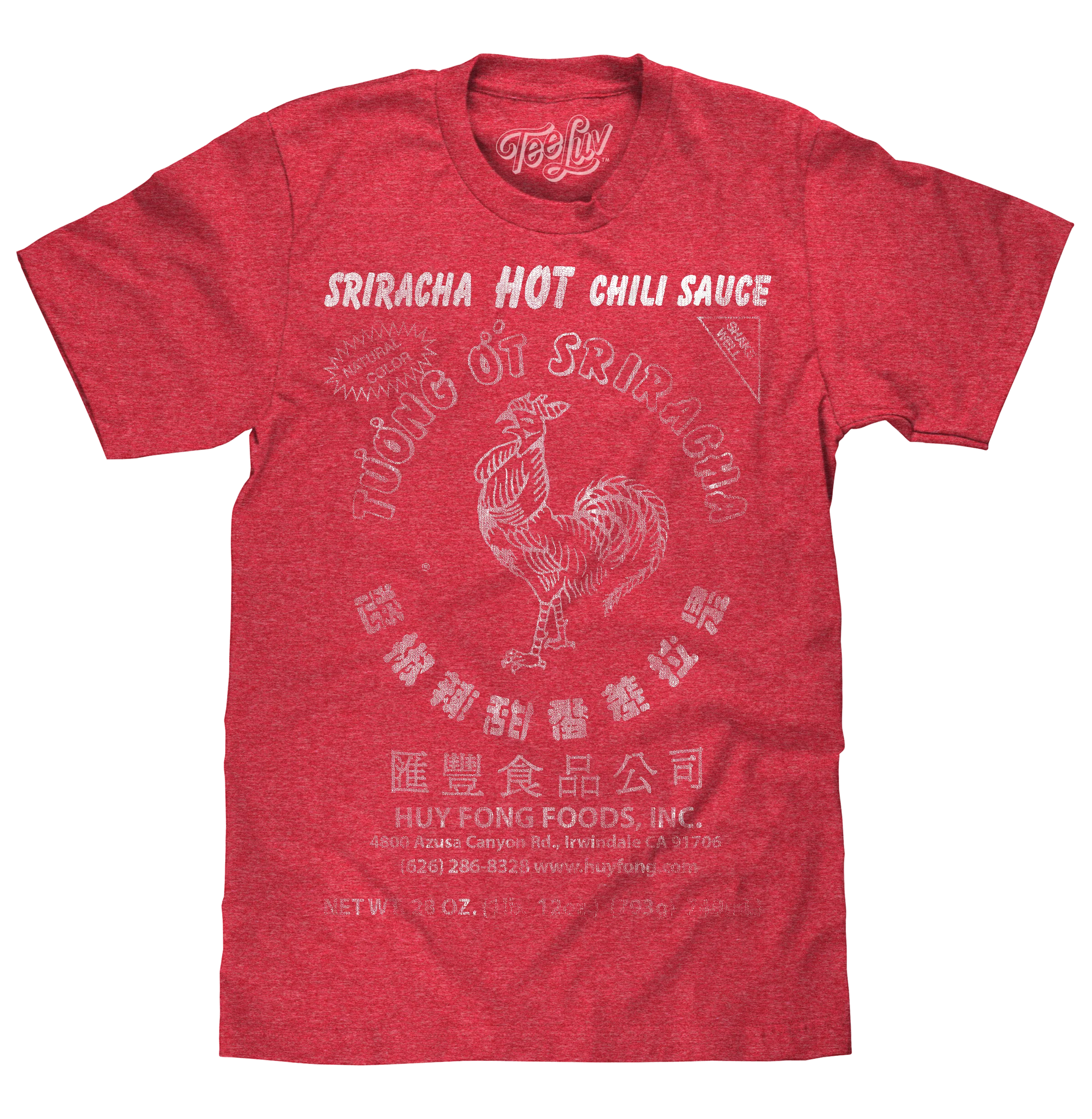 High-Grade Sriracha Label T-Shirt - Red Genuine