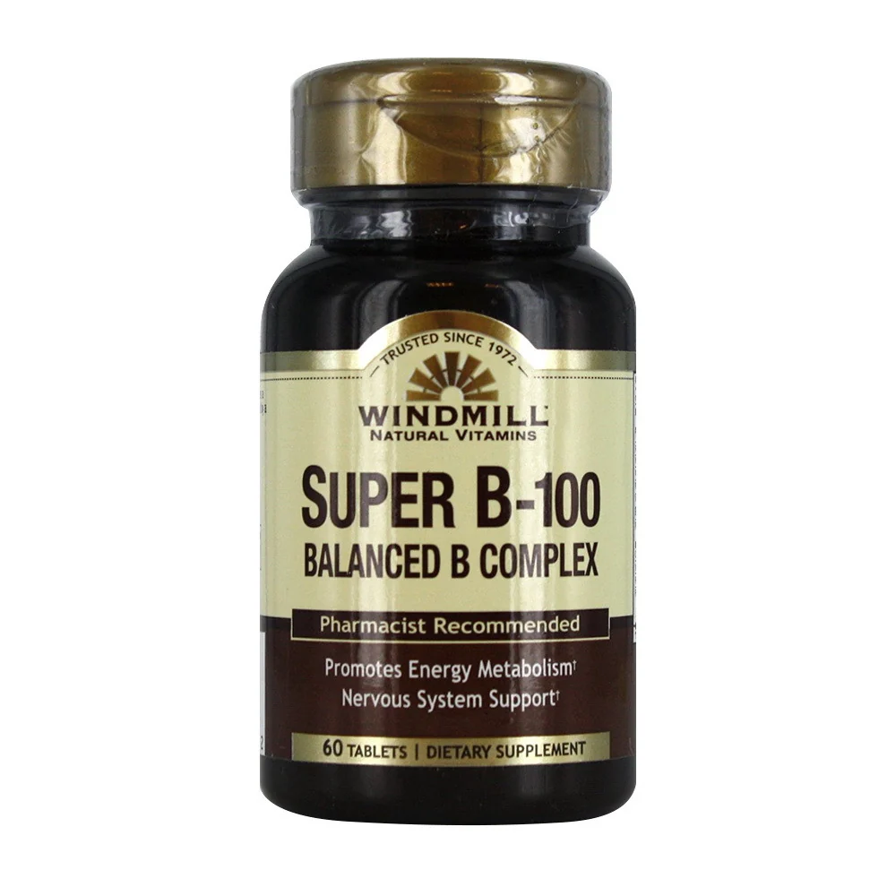 Sophisticated Windmill Super B-100 Balance B Complex Tablets - 60 Ea Secure
