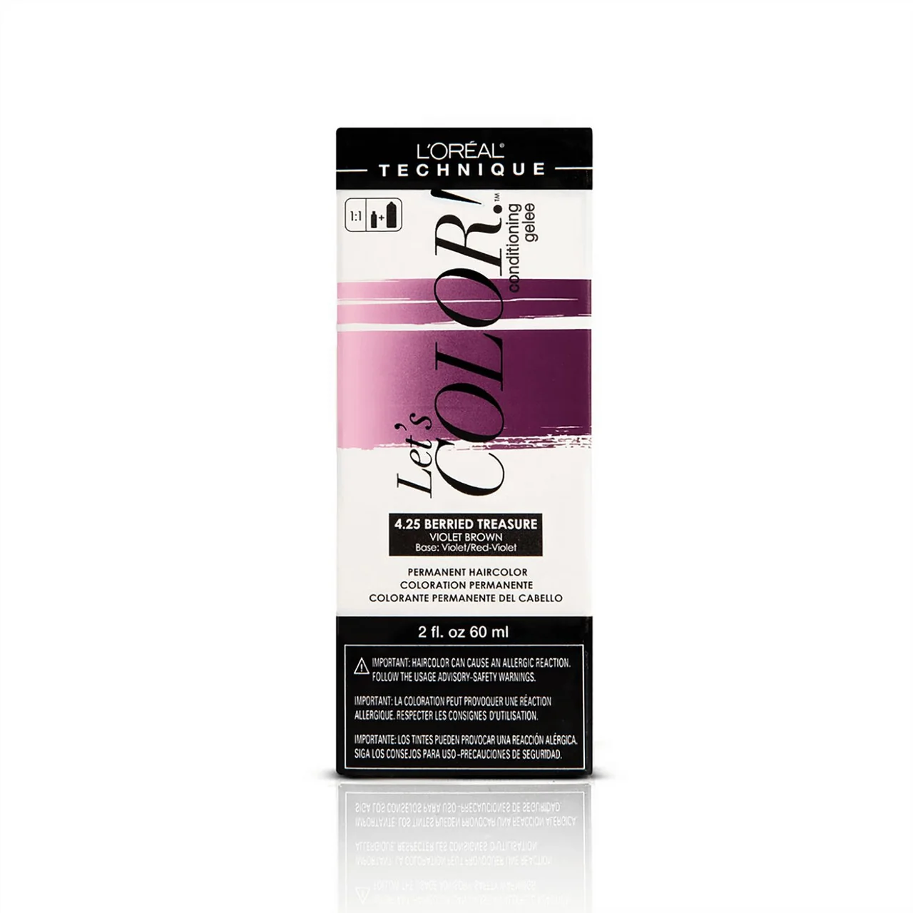 Sophisticated L'O Let's Color Permanent Haircolor 4.25 Berried Treasure 2 Oz Reusable
