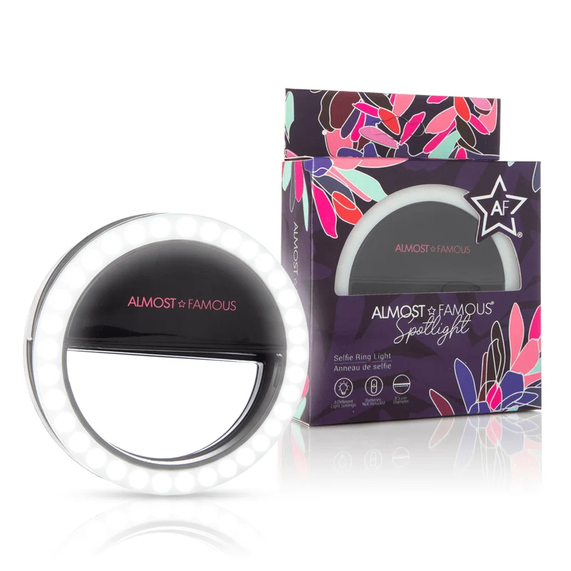 High-End ALMOST FAMOUS - LED Selfie Ring Light for Phone – Clip-On Rechargeable Light for Photos Content Video Elegant