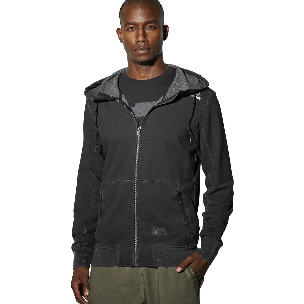 User-Friendly Reebok Men's Noble Fight Full-Zip Hoodie Long-Lasting