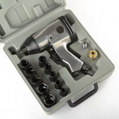 Premium 1 2 Drive Air Powered Impact Wrench and Metric Socket Set Outstanding