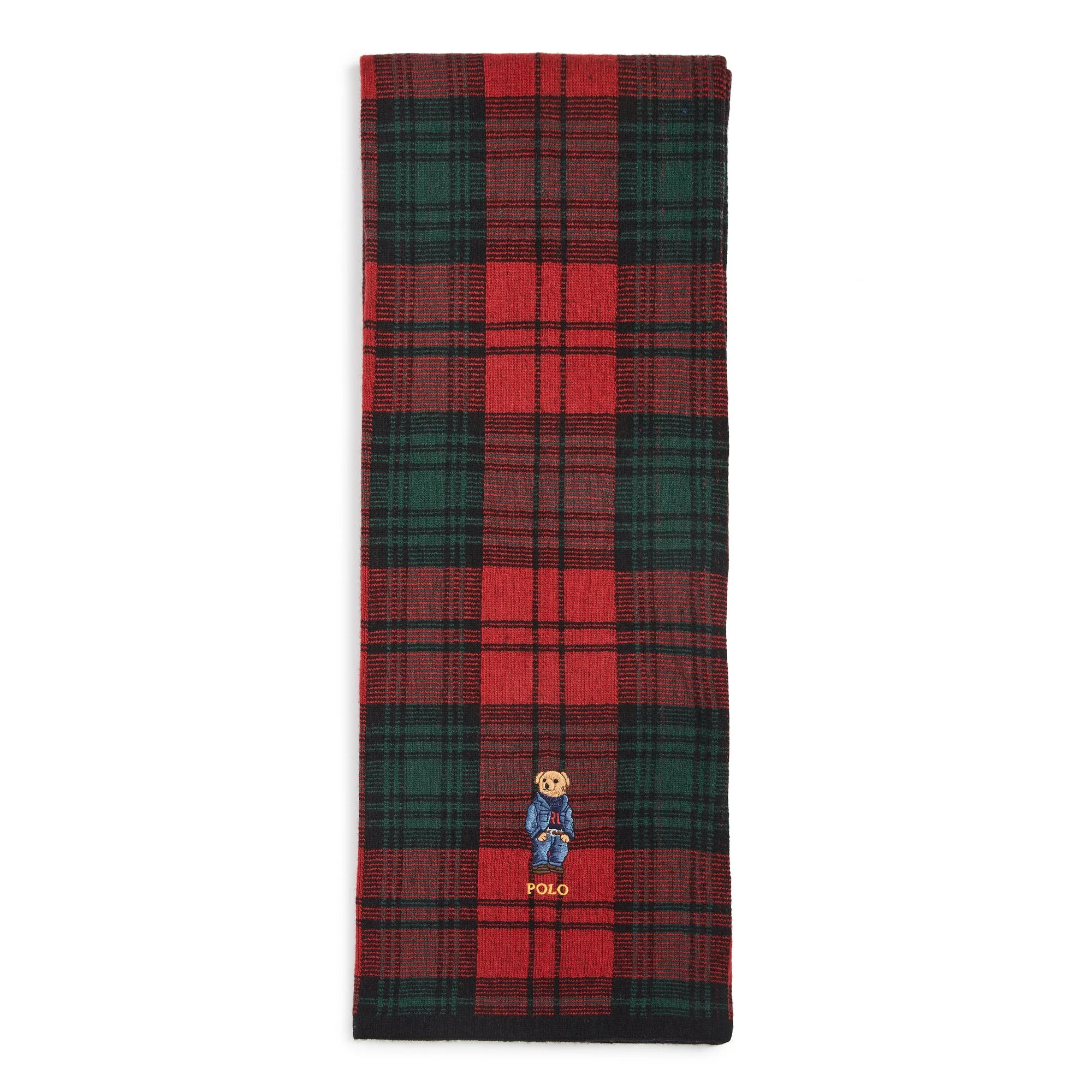 Genuine Polo Ralph Lauren Men's Plaid Bear Scarf Polos Specialty