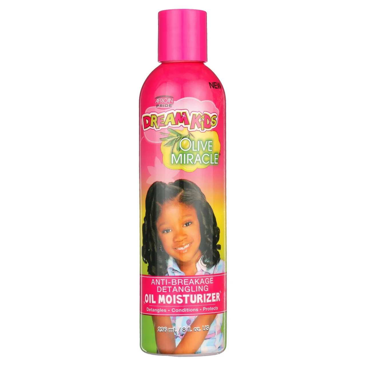 Verified African Pride Dream Kids Anti-Breakage Detangling Oil Moisturizer 8 oz Lightweight