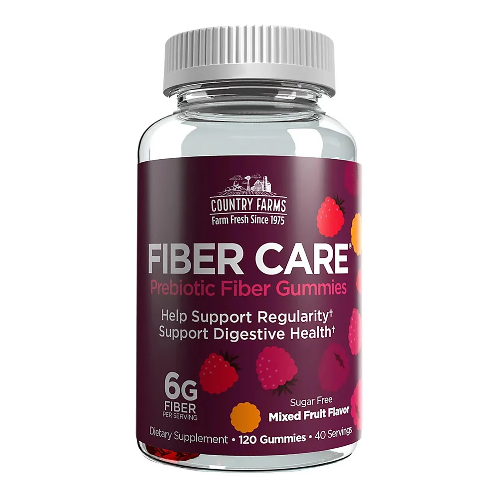 Outstanding Country Farms Fiber Care Prebiotic Gummies Support Digestive Health Mixed Fruit Flavor 120 Ea Efficient