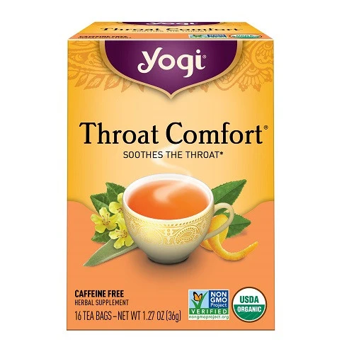 Environmentally Friendly Yogi Throat Comfort Herbal Supplement Tea Bags - 16 Ea Consistent