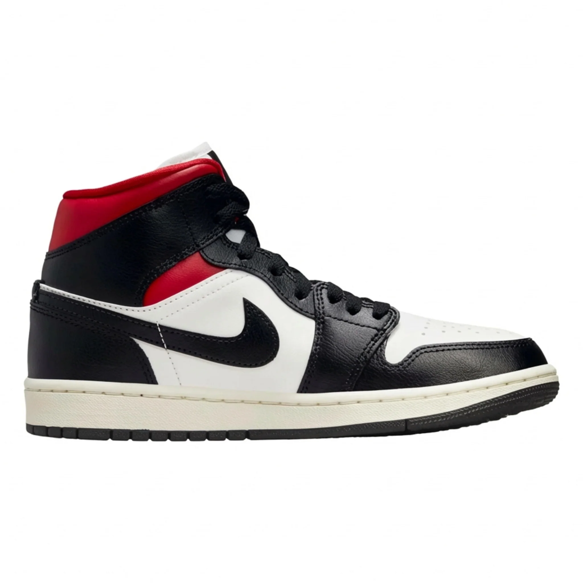 Recyclable Air Jordan Women's Retro 1 Mid 'Gym Red Panda' Sneakers Advanced