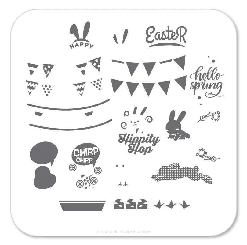 Advanced Hippity Easter CjSH-12 - CJS Small Stamping Plate Dependable