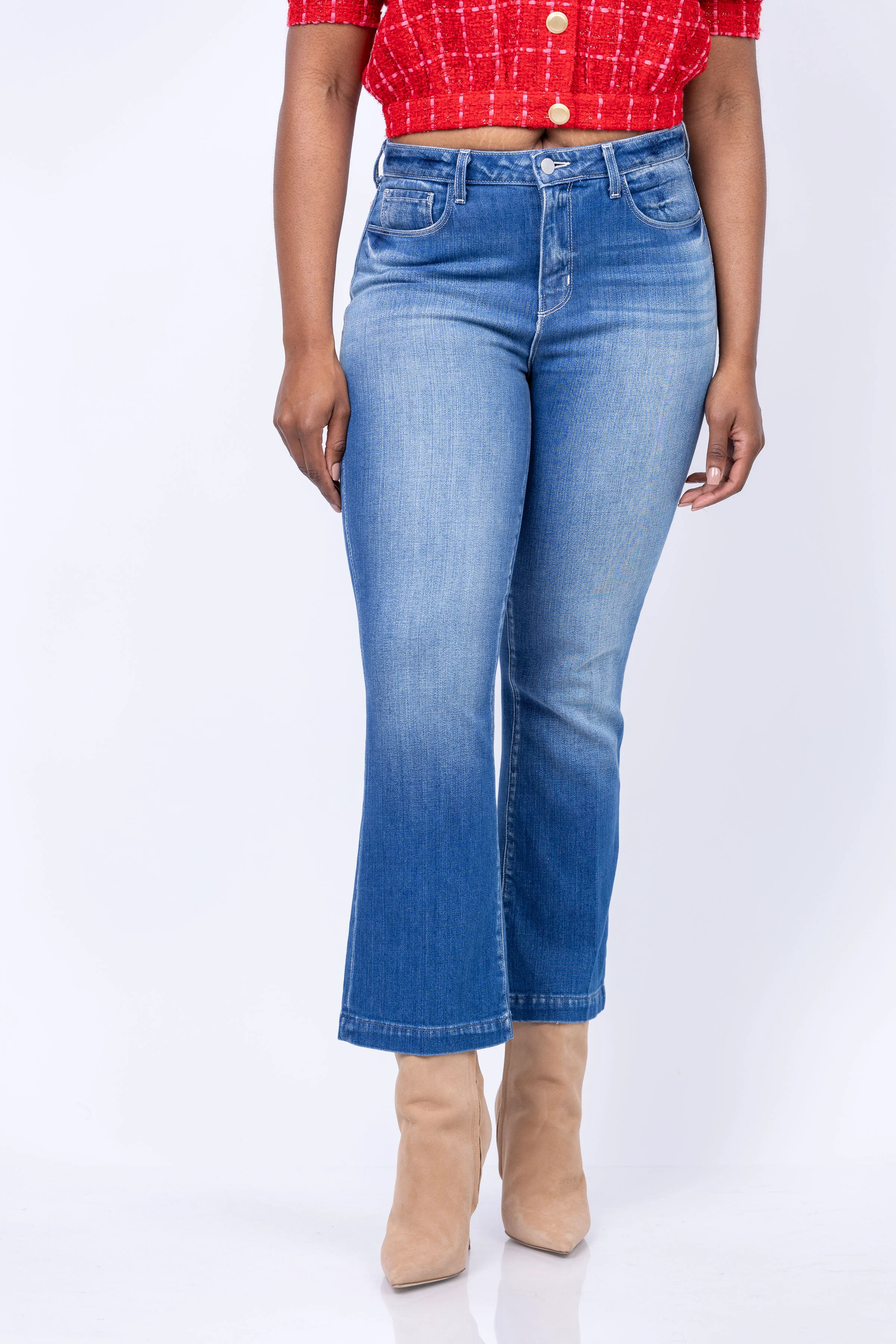 Contemporary L'Agence Ali High Rise Slim Flare in Palermo Natural