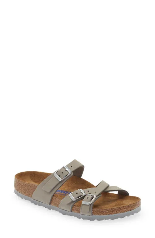 Trusted Birkenstock Unisex Franca Nubuck Leather Soft Footbed Dove Gray Authentic