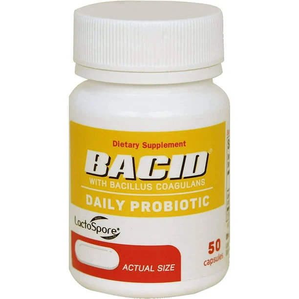 Flexible Bacid Daily Probiotic Dietary Supplement for Digestive Health 50 Ea Official