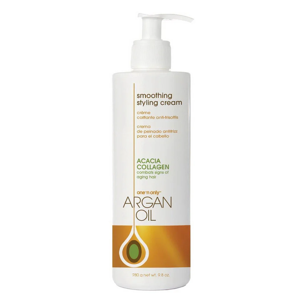 Reusable One N Only Argan Oil Smoothing Styling Hair Creme with Pump 9.8 Oz Original