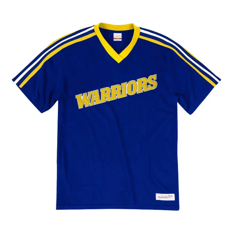 Long-Lasting Mitchell Ness Youth NBA Golden State Warriors Overtime Win V-Neck Tee T-Shirts Artisan