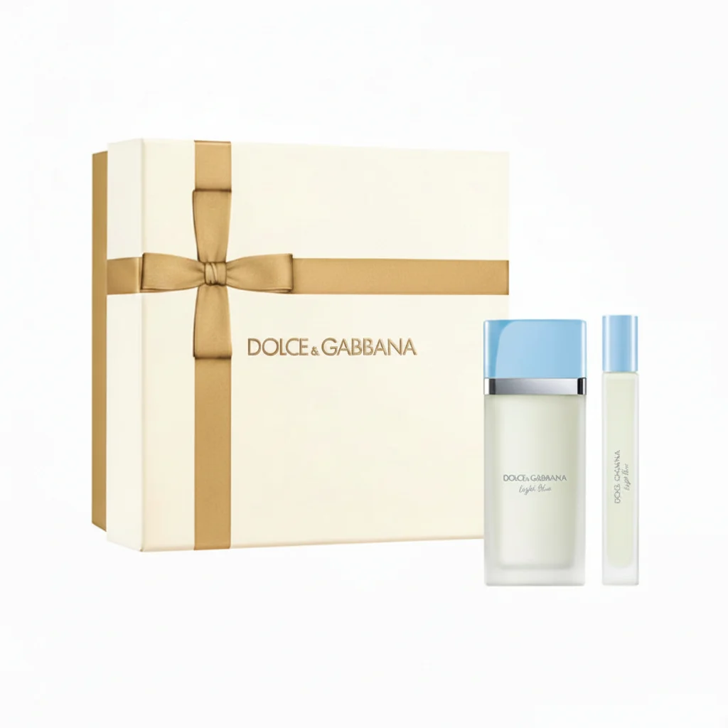 Stylish Dolce Gabbana Light Blue 2 Pcs Set For Women 3.38 oz Eau De Toilette Spray 0.33 oz Eau De Toilette Spray Refined