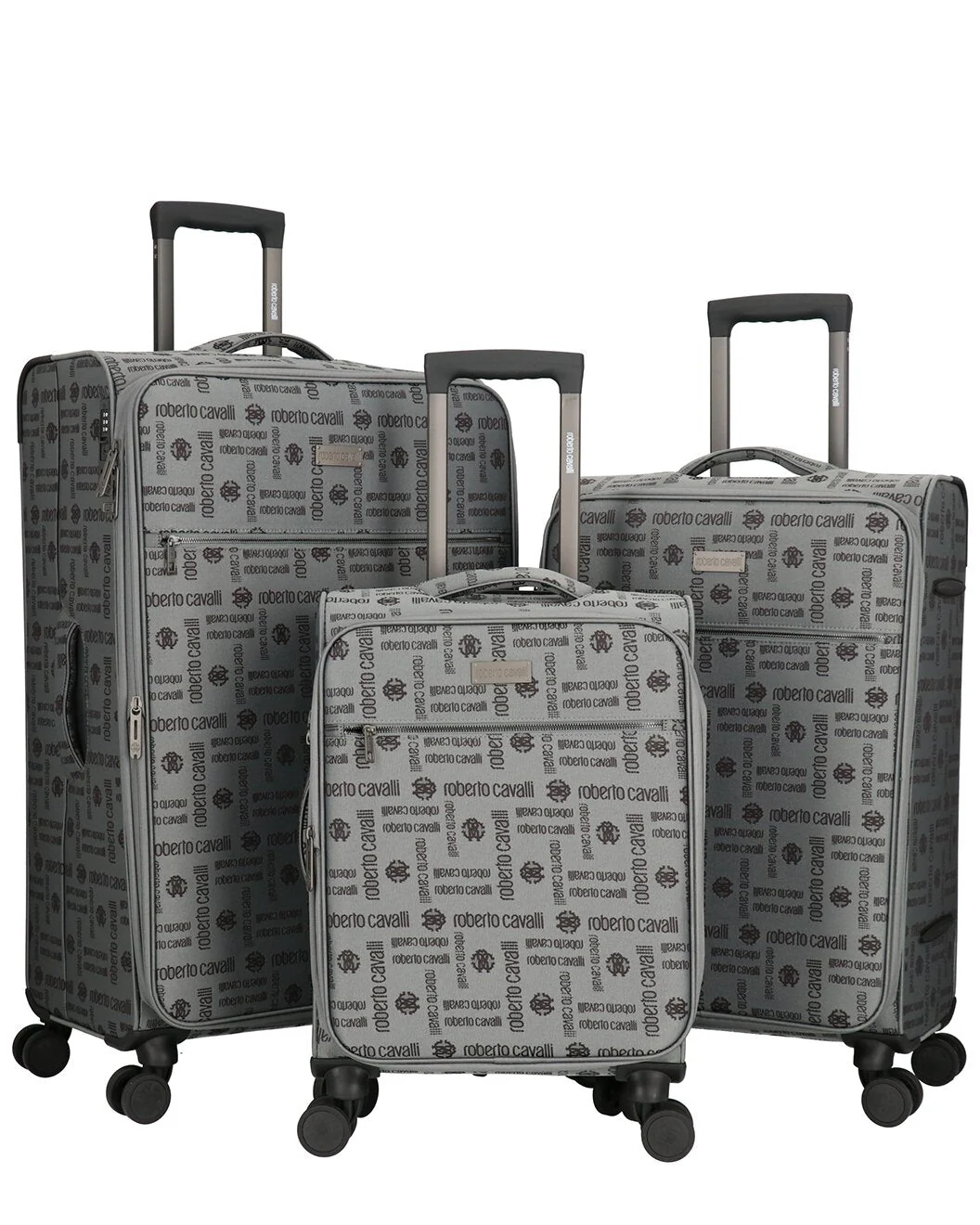 Unique ROBERTO CAVALLI Luxury 3 Piece Luggage Set Expandable Hard Shell Suitcases with 8 Spinner Wheels Premium