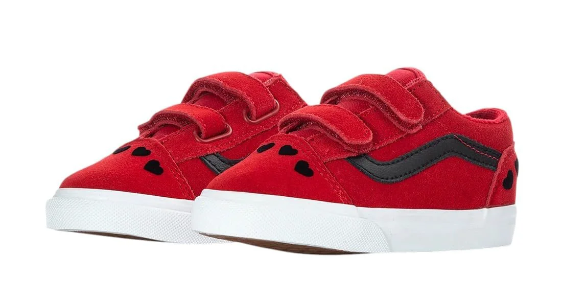 Dependable vn0009rcreb Toddlers Vans Old Skool V - Red black Sustainable