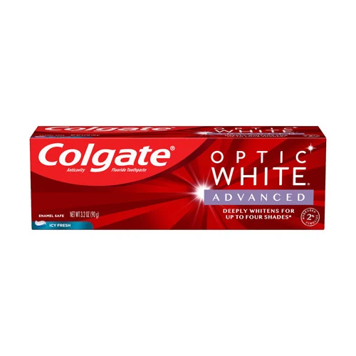 World-Class Colgate Optic White Advanced Whitening Toothpaste Icy Fresh 3.2 Oz Healthy