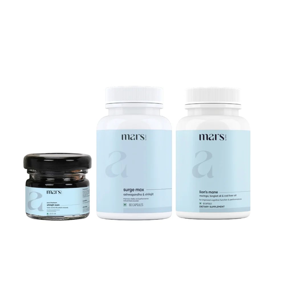 User-Friendly Mars Power Boost Combo Pure Himalayan Shilajit Resin Natural Ashwagandha Caps Natural Lion s Mane Caps Professional