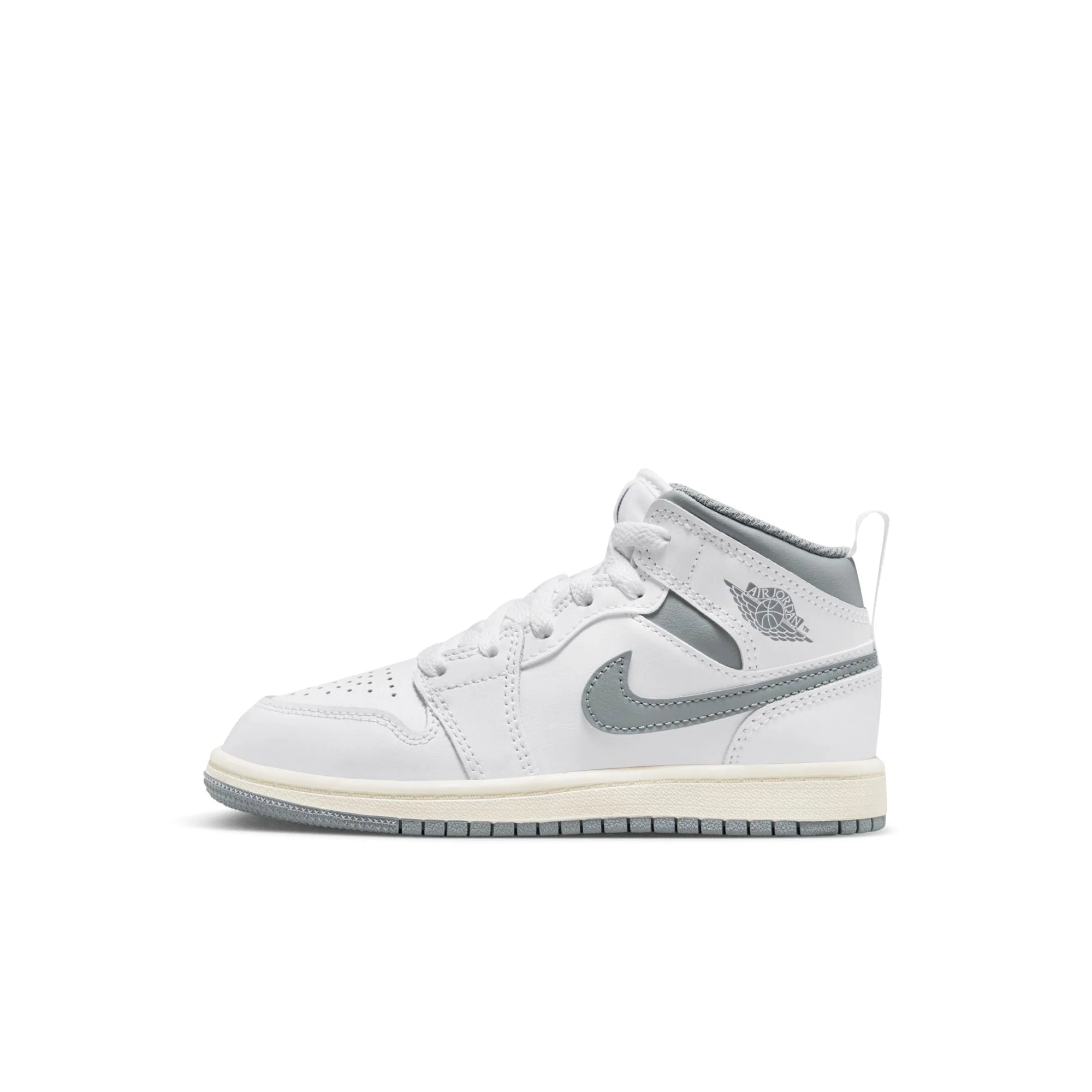 High-Grade Air Jordan Preschool Retro 1 Mid Ps 'Neutral Grey' Sneakers Proven