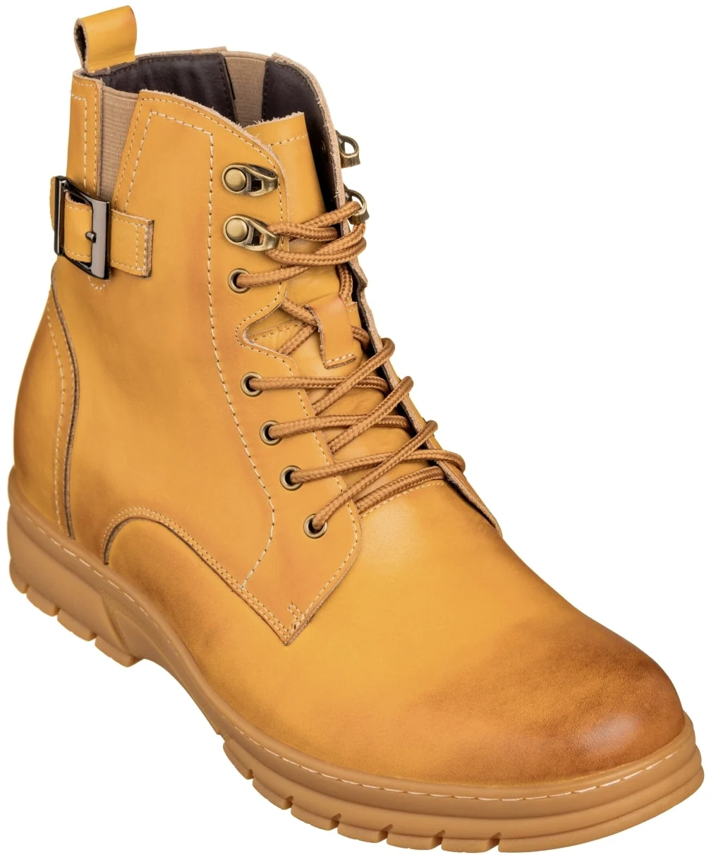 Enhanced TOTO - K16207 - 2.8 Inches Taller Tan Brown - High Top Boots Efficient