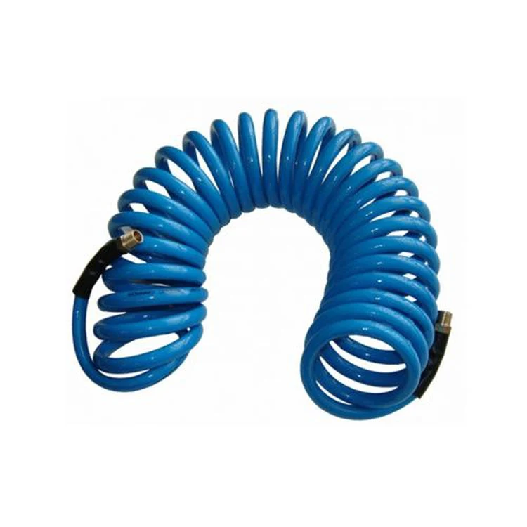 Easy-to-Use 50' Flexible Blue Recoil Air Hose with 1 4 Fittings Coil Flex Consistent
