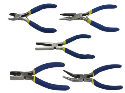 Effective 5 Piece Mini Miniature Size Needle Nose Long Bent Dikes Cutters Pliers Tool Set Casual