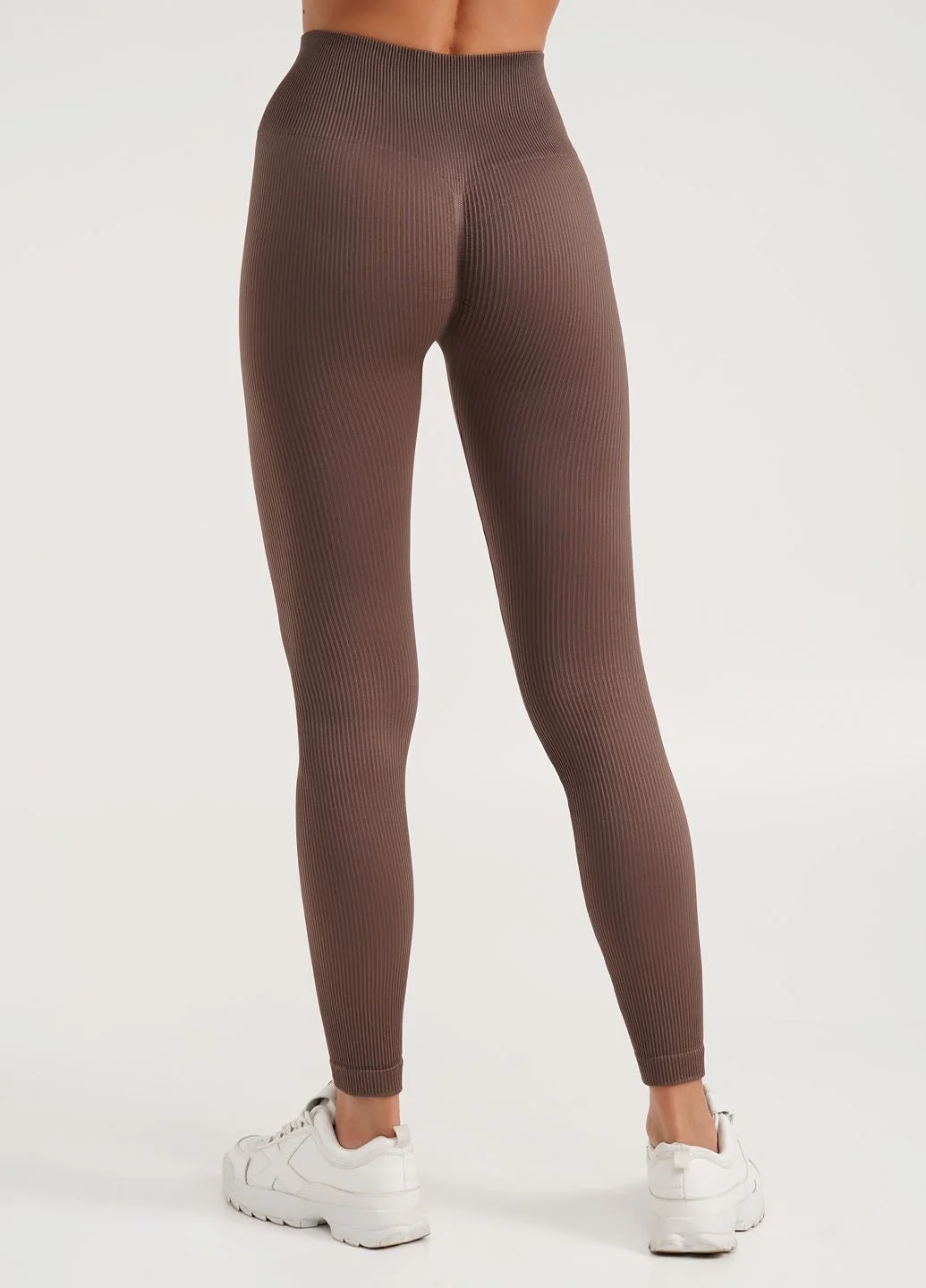Exceptional Seamless Ribbed High-Waisted Push-Up Leggings for Women - Yoga Workout Gym and Casual Wear Fine