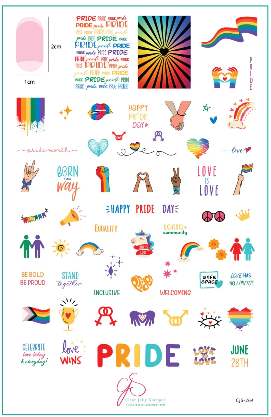 Sustainable Pride CjS-264 - Clear Jelly Stamping Plate Stylish