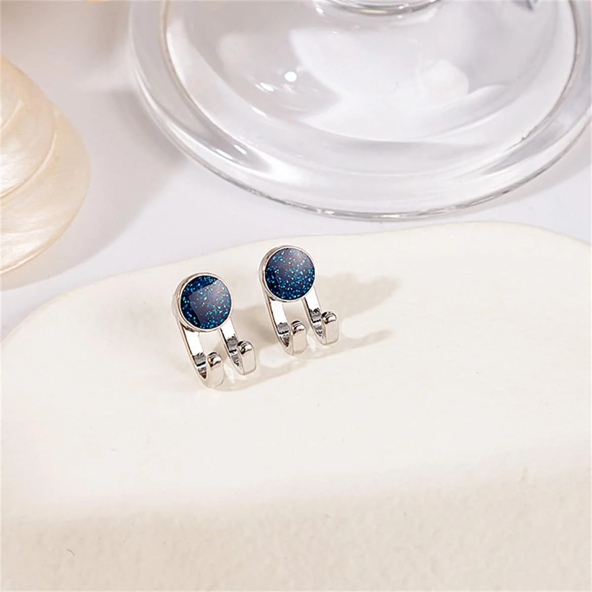 Optimized Silvertone Blue Hook Ear Jackets Original Design