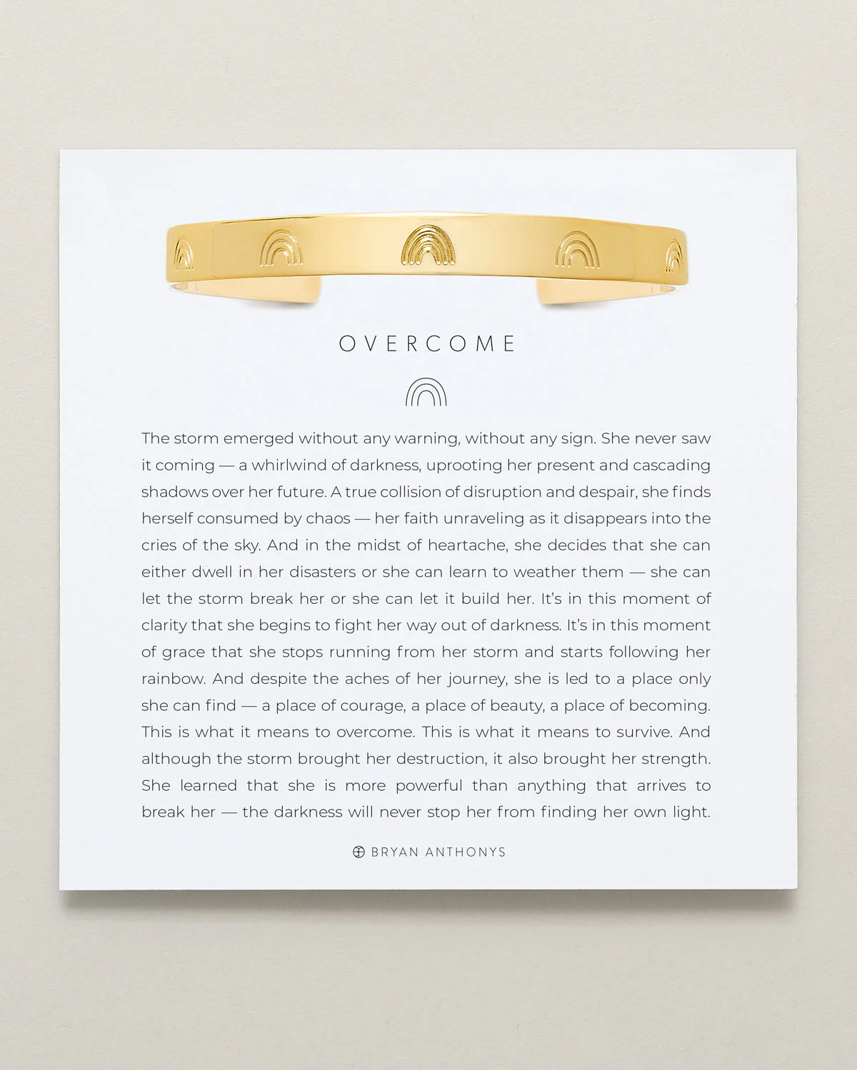 Unique Overcome Engraved Cuff Comfortable