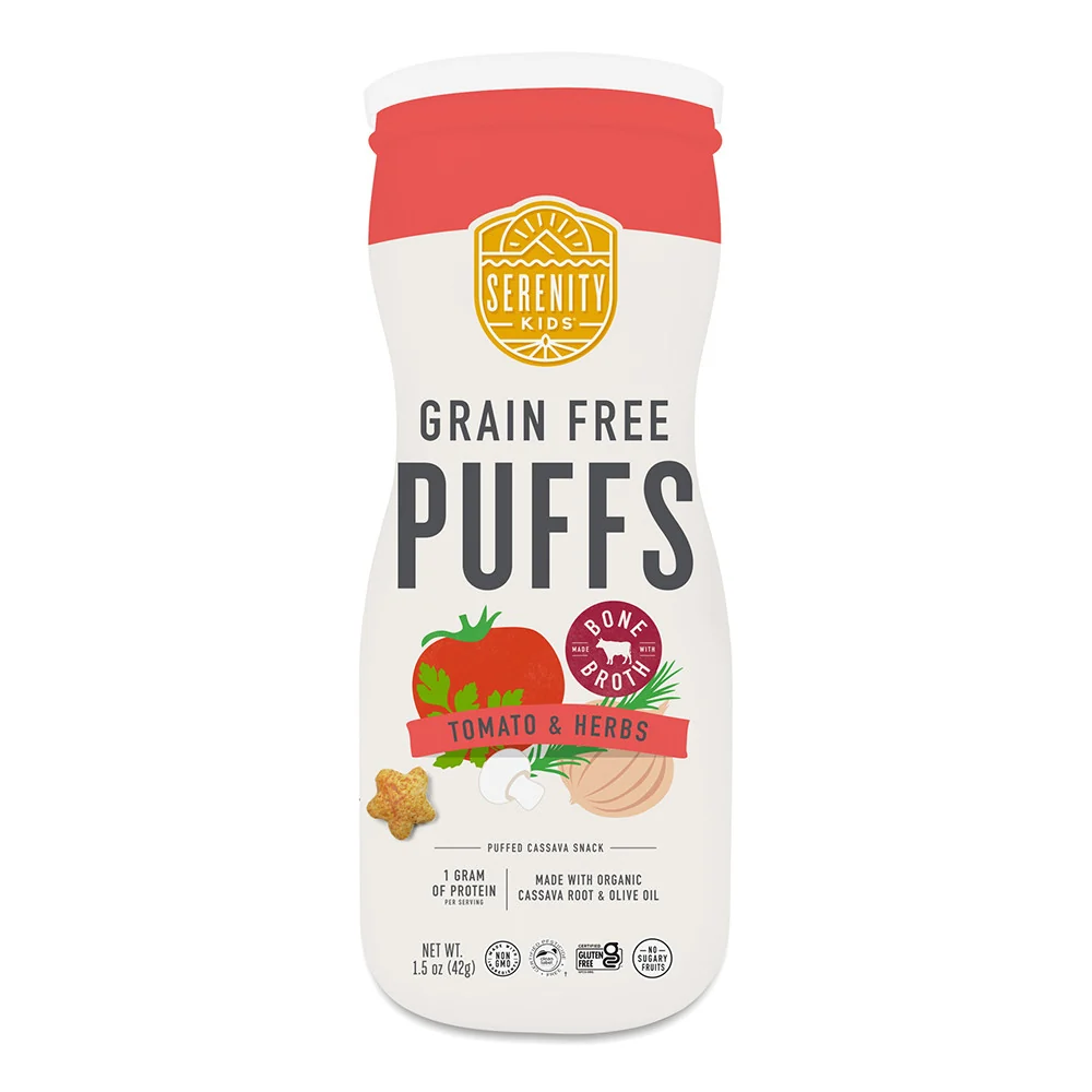 Stylish Serenity Grain Puffs Tomato And Mushroom 1.5 Oz Trusted