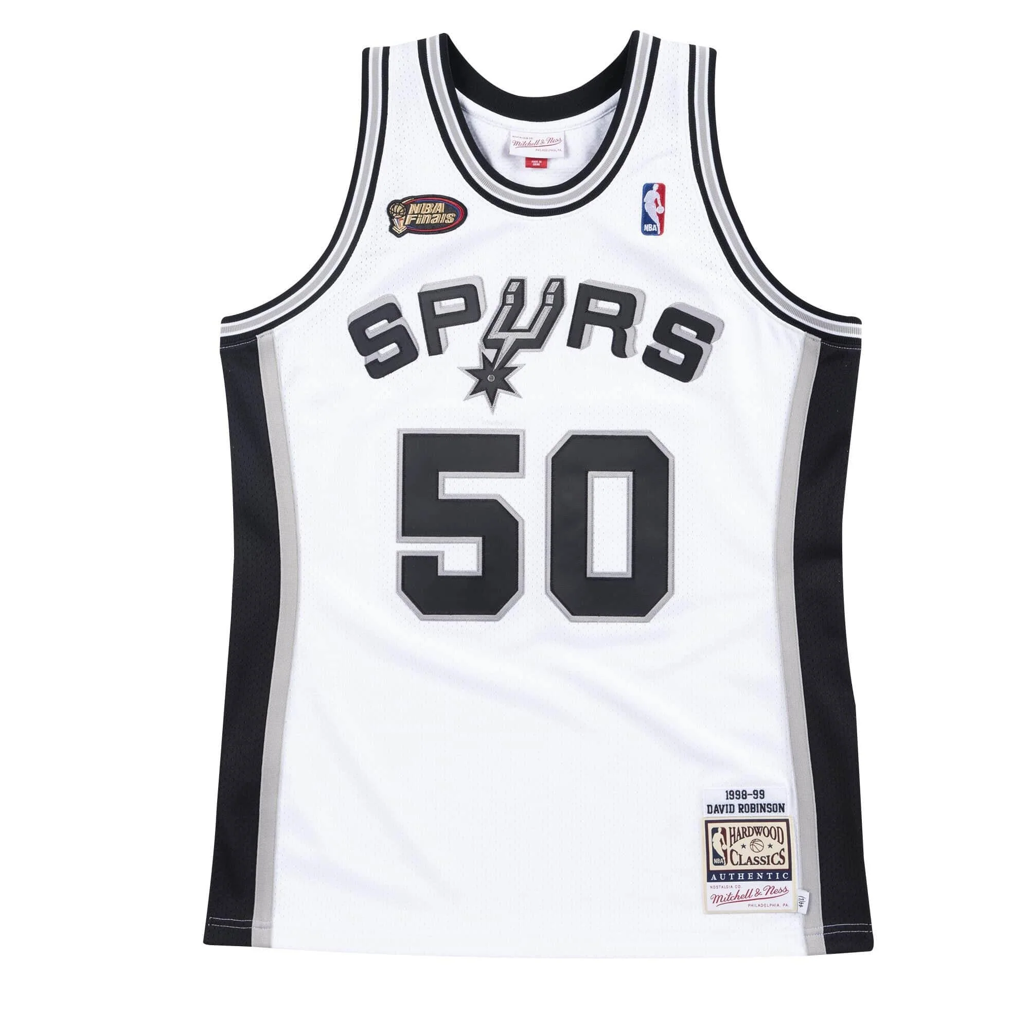 Traditional Mitchell Ness Men's NBA Jersey 1998 San Antonio Spurs David Robinson Jerseys Premium