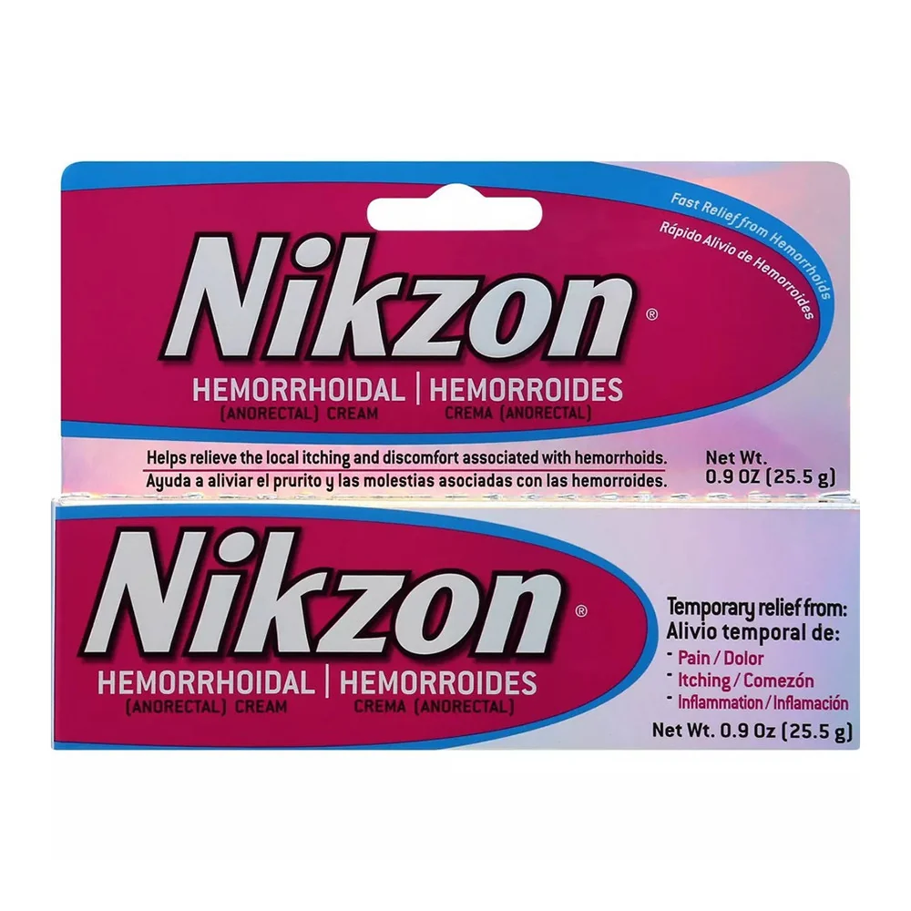 Certified Nikzon Hemorrhoidal Pain Itching Inflammation Relief Cream 0.9 Oz Long-Lasting