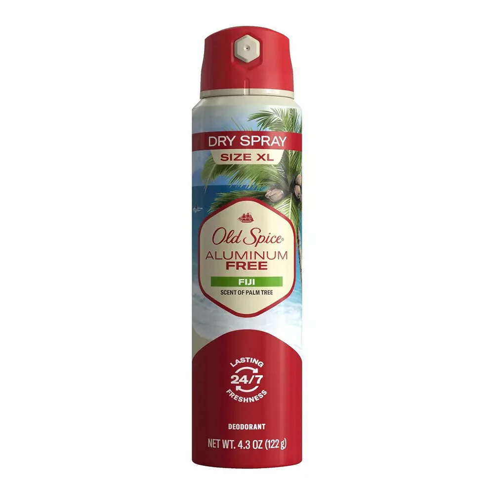 Unique Old Spice Aluminum Fiji Dry Spray Tropical Scent 4.3 Oz High-End