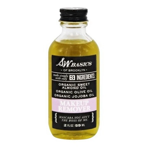 Refined S.W. Basics Makeup Remover with Organic Sweet Almond Olive and Jojoba Oils 2 Oz Relaxed