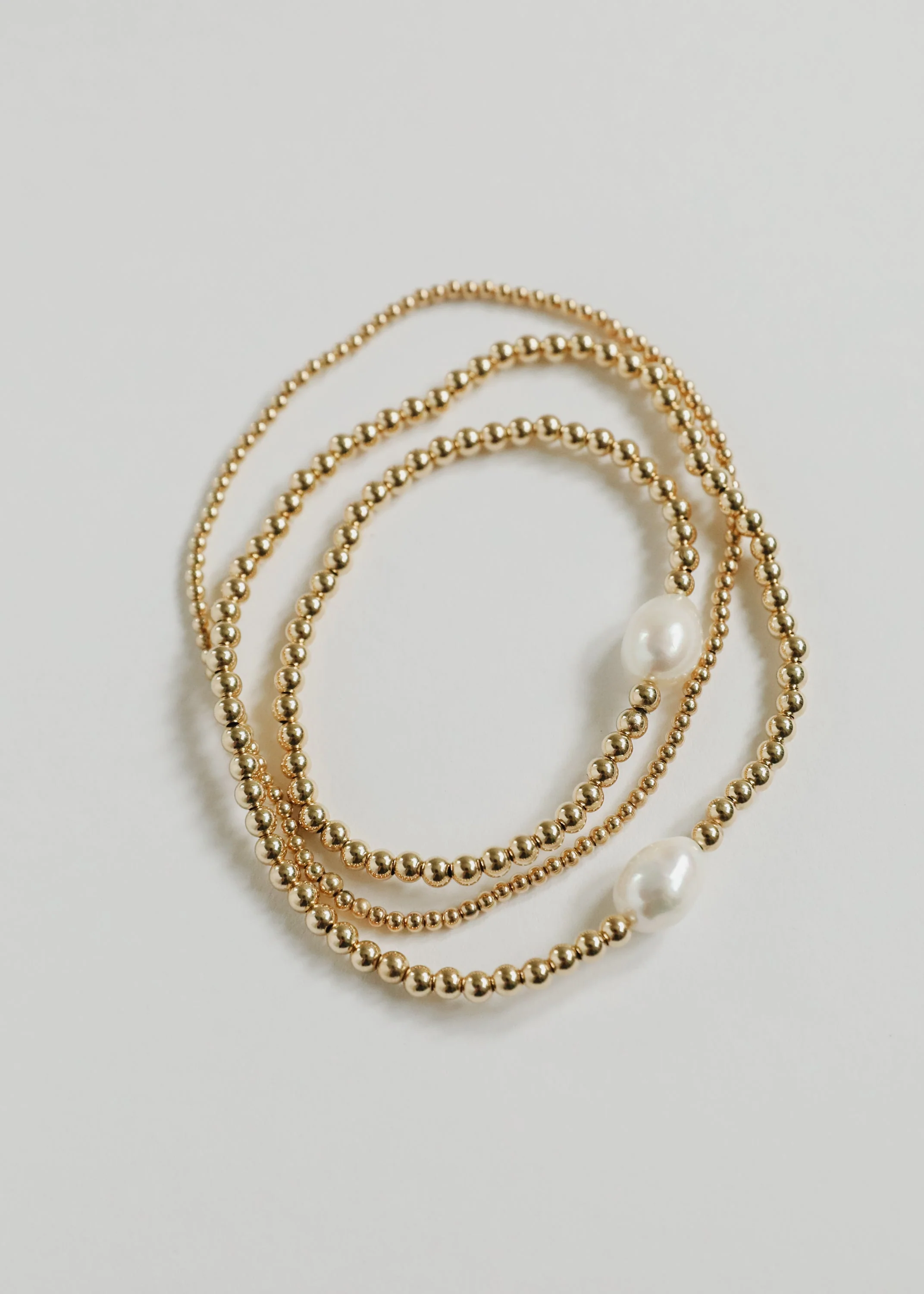 Artisan 14K Gold Filled Beaded Stretch Anklet Efficient