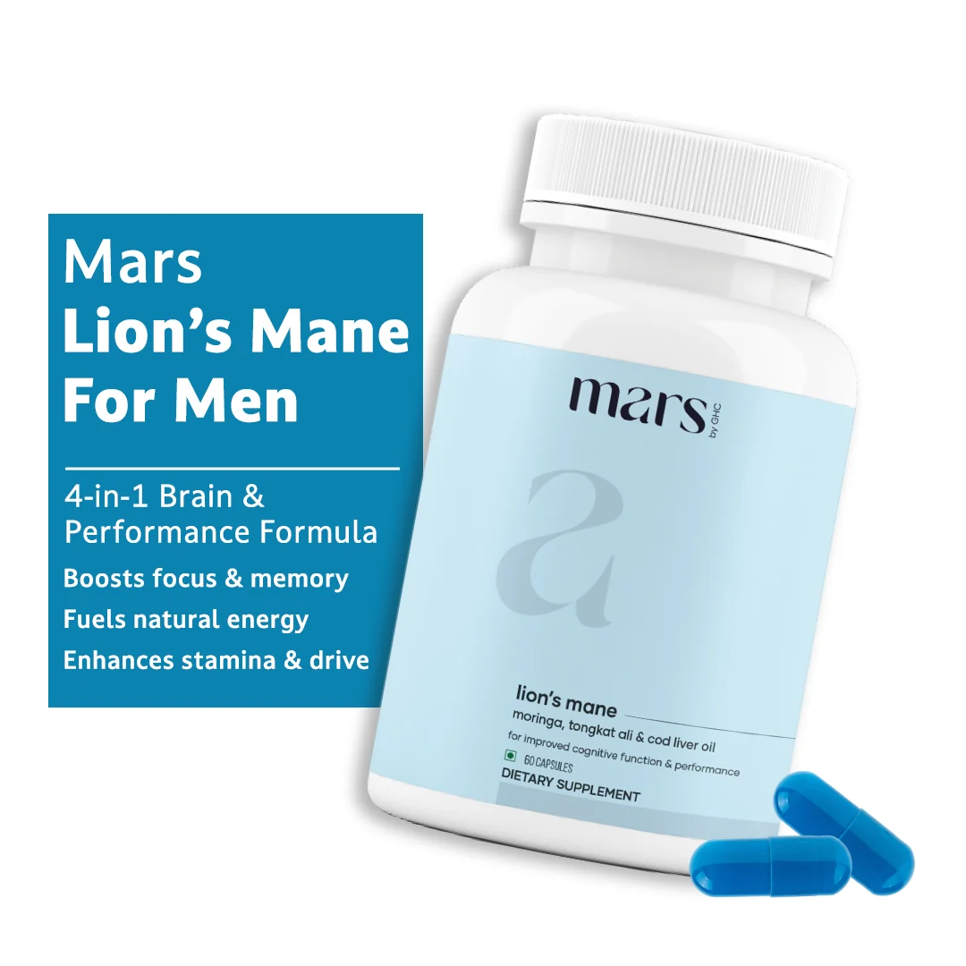 Easy-to-Use Mars Pure Lion s Mane Caps - Monster Energy Brain Power All-Night Endurance Relaxed