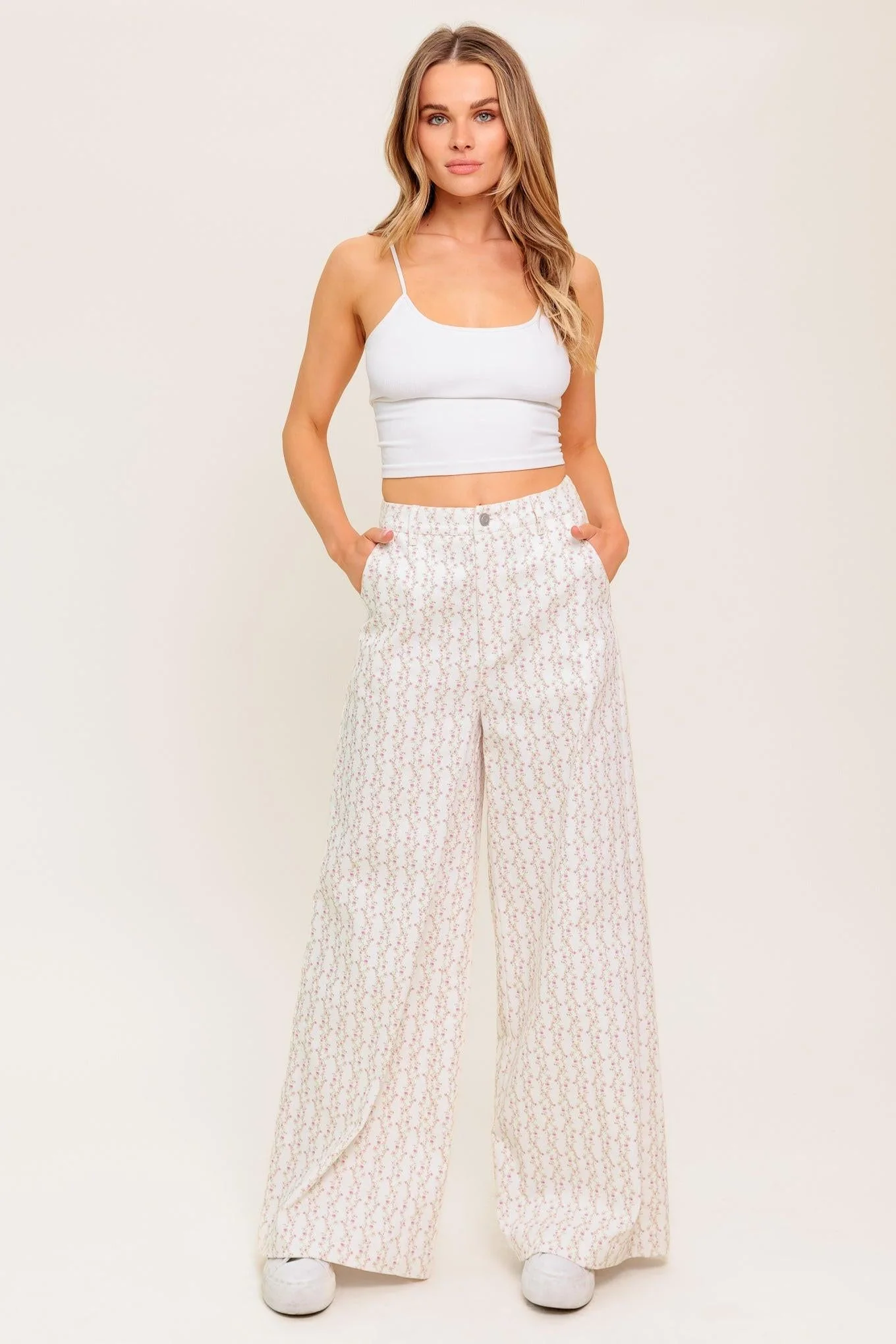 Proven Citrus Flow Ivory Woven Pants Reusable
