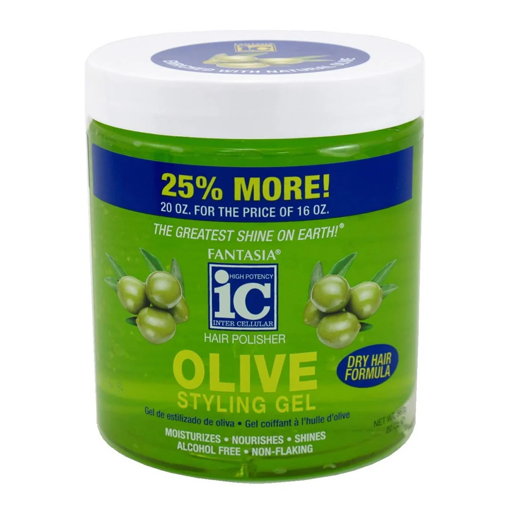 Clean Fantasia IC Hair Polisher Olive Oil Styling Gel 20 Oz Solid