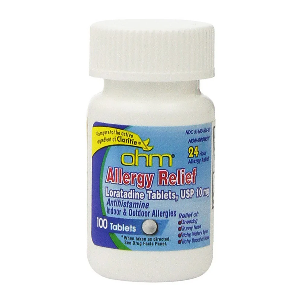 Innovative OHM Loratadine Usp 10 mg Antihistamine Allergy Relief Tablets 100 Ea Long-Lasting
