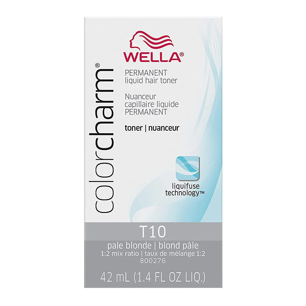 Relaxed Wella Color Charm Permanent Liquid Hair Toner T10 Pale Blonde 1.4 Oz Crafted