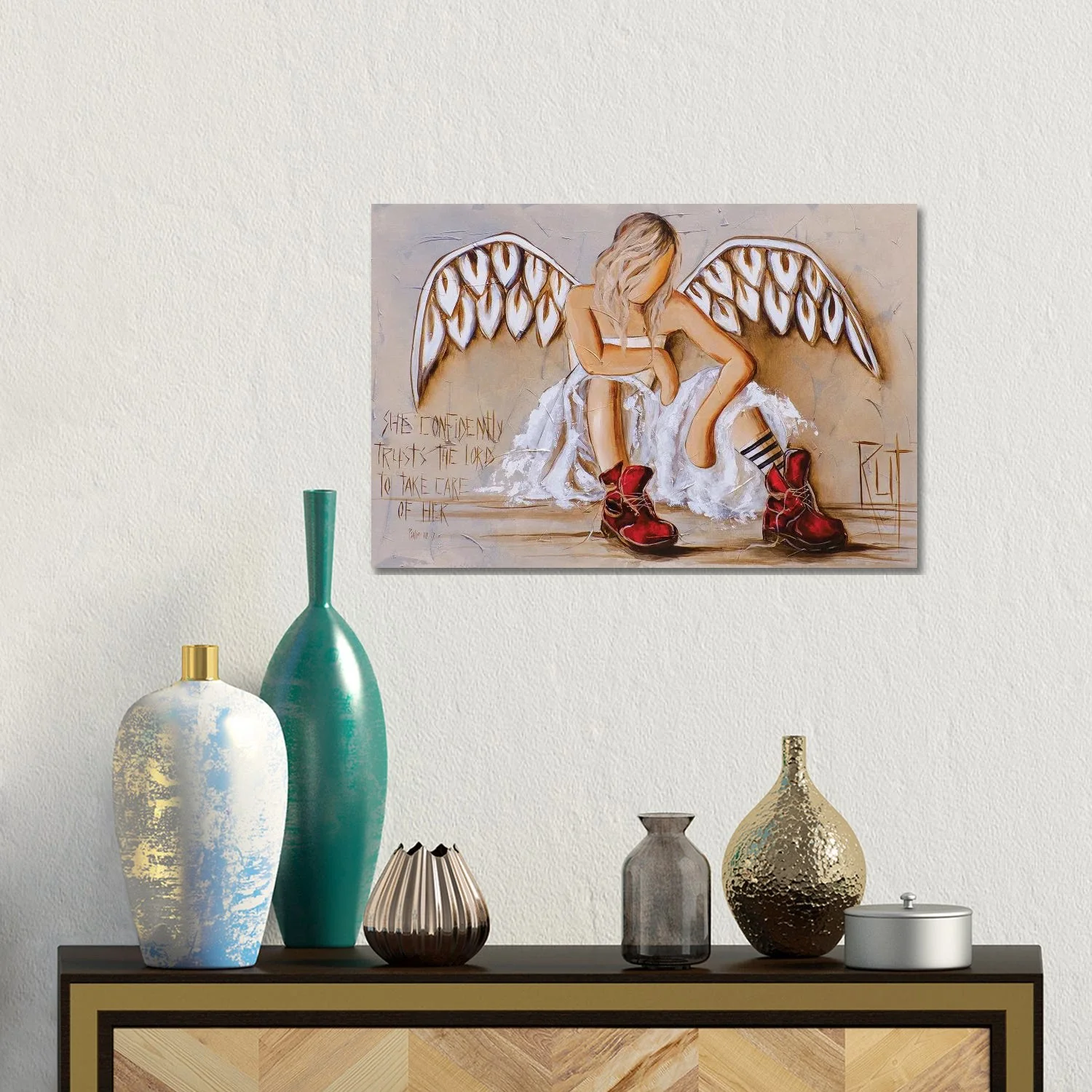Casual She Confidently Trusts by Ruth's Angels - Canvas Gallery Wrap Clean