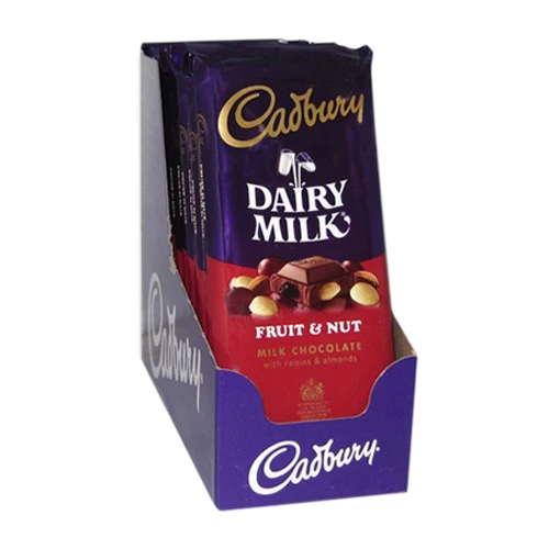 Casual Cadbury Fruit And Nut Chocolate Milk Chocolate Bar - 3.5 Oz 14 Ea Reliable